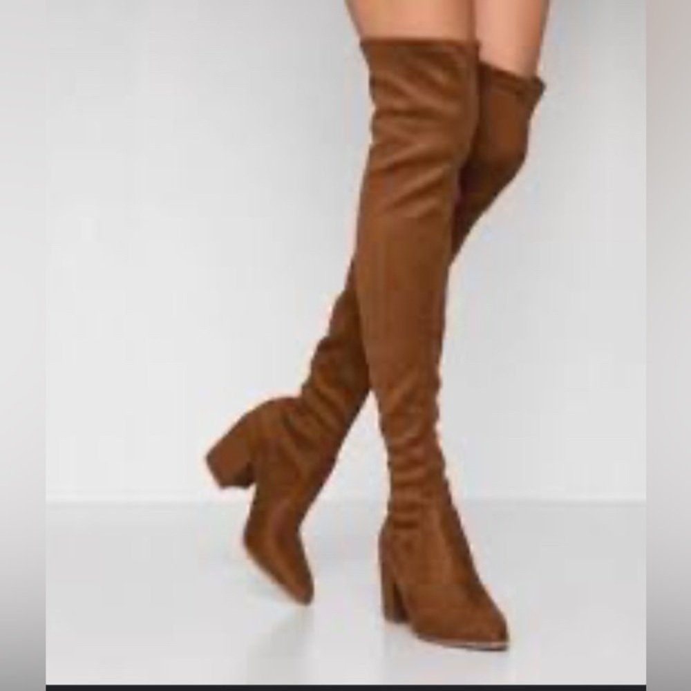 Steve Madden Tan Suede Over-the-Knee Boots size 7